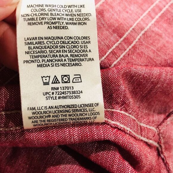 Woolrich Men’s Short Sleeve Classic Fit Shirt XL - Picture 8 of 8